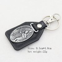 Simple Style Letter Pu Leather Zinc Alloy Patchwork Keychain sku image 12