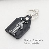 Simple Style Letter Pu Leather Zinc Alloy Patchwork Keychain sku image 9