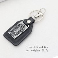 Simple Style Letter Pu Leather Zinc Alloy Patchwork Keychain sku image 11