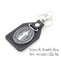 Simple Style Letter Pu Leather Zinc Alloy Patchwork Keychain sku image 15