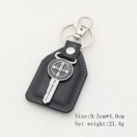 Simple Style Letter Pu Leather Zinc Alloy Patchwork Keychain sku image 17