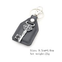 Simple Style Letter Pu Leather Zinc Alloy Patchwork Keychain sku image 16