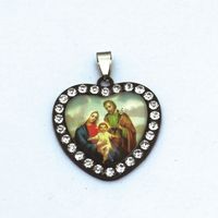 Retro Heart Shape Glass Zinc Alloy Inlay Rhinestones Jewelry Accessories sku image 11