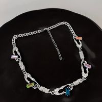 Fairy Style Square Alloy Inlay Artificial Crystal Women's Necklace main image 7