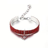 Casual Metal Heart Shape Diamond Pet Collar 1 Piece sku image 12