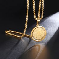 Simple Style Classic Style Oval Stainless Steel Unisex Pendant Necklace main image 4