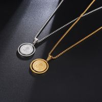 Simple Style Classic Style Oval Stainless Steel Unisex Pendant Necklace main image 2