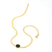 Streetwear Round Titanium Steel Rings Earrings Necklace sku image 5