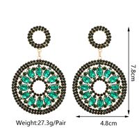 1 Pair Vintage Style Round Plating Hollow Out Inlay Zinc Alloy Glass Drop Earrings main image 6