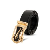 Simple Style Classic Style Solid Color Pu Leather Iron Men'S Leather Belts sku image 1