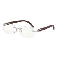 Fashion Small Frame Wooden Optical Frames Sunglasses Wholesale sku image 10