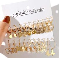 1 Set Lady Simple Style Geometric Plating Inlay Alloy Acetic Acid Sheets Artificial Pearls Earrings sku image 8