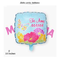 Fashion Spanish Mother's Day 18 Inch Heart-shaped Aluminum Film Balloon sku image 12
