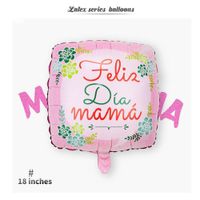 Fashion Spanish Mother's Day 18 Inch Heart-shaped Aluminum Film Balloon sku image 4