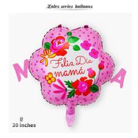 Fashion Spanish Mother's Day 18 Inch Heart-shaped Aluminum Film Balloon sku image 13