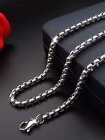 Hip-hop Retro Solid Color Stainless Steel Unisex Necklace main image 3