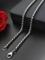 Hip-hop Retro Solid Color Stainless Steel Unisex Necklace main image 6