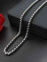 Hip-hop Retro Solid Color Stainless Steel Unisex Necklace main image 5
