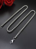 Hip-hop Retro Solid Color Stainless Steel Unisex Necklace main image 4