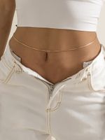 Sexy Solid Color Stainless Steel Women's Waist Chain main image 4
