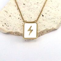 Streetwear Animal Star Moon Copper Plating Gold Plated Pendant Necklace sku image 2