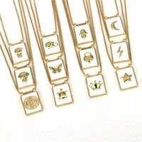 Strassenmode Tier Stern Mond Kupfer Überzug Vergoldet Halskette Mit Anhänger main image 9