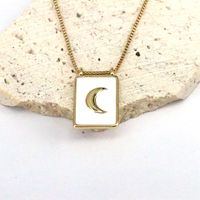 Streetwear Animal Star Moon Copper Plating Gold Plated Pendant Necklace sku image 1