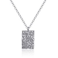 Casual Cute Simple Style Rectangle Stainless Steel Polishing Plating Gold Plated Silver Plated Pendant Necklace sku image 1