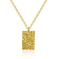 Casual Cute Simple Style Rectangle Stainless Steel Polishing Plating Gold Plated Silver Plated Pendant Necklace sku image 2