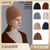 Women's Fashion Solid Color Eaveless Wool Cap sku image 1