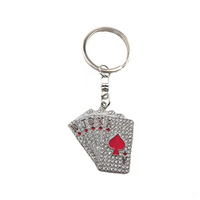 Simple Style Poker Alloy Plating Silver Plated Bag Pendant Keychain sku image 2