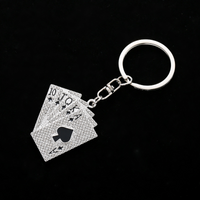Simple Style Poker Alloy Plating Silver Plated Bag Pendant Keychain main image 1