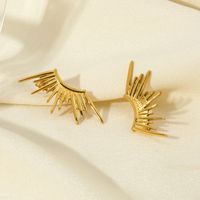 1 Pair Retro Bohemian Wings Plating 304 Stainless Steel 18K Gold Plated Ear Studs main image 4