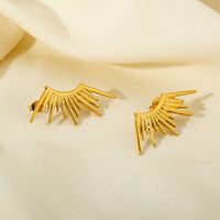 1 Pair Retro Bohemian Wings Plating 304 Stainless Steel 18K Gold Plated Ear Studs main image 3