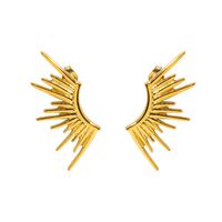 1 Pair Retro Bohemian Wings Plating 304 Stainless Steel 18K Gold Plated Ear Studs main image 2