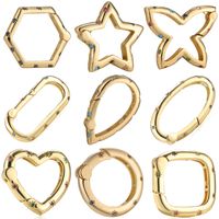 Classic Style Star Heart Shape Copper Plating Inlay Zircon 18k Gold Plated White Gold Plated Jewelry Accessories main image 5