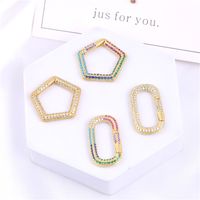 Classic Style Star Heart Shape Copper Plating Inlay Zircon 18k Gold Plated White Gold Plated Jewelry Accessories main image 4