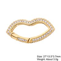 Classic Style Star Heart Shape Copper Plating Inlay Zircon 18k Gold Plated White Gold Plated Jewelry Accessories sku image 14