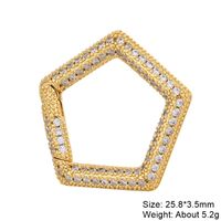 Classic Style Star Heart Shape Copper Plating Inlay Zircon 18k Gold Plated White Gold Plated Jewelry Accessories sku image 12