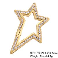 Classic Style Star Heart Shape Copper Plating Inlay Zircon 18k Gold Plated White Gold Plated Jewelry Accessories sku image 31