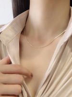 Simple Style Solid Color Ferroalloy Women's Necklace sku image 1