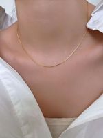 Simple Style Solid Color Ferroalloy Women's Necklace main image 4