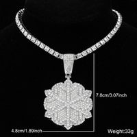 Classic Style Flower Stainless Steel Alloy Inlay Artificial Gemstones Necklace main image 4