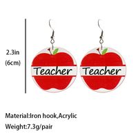 1 Pair Simple Style Letter Rainbow Fruit Arylic Ear Hook main image 5