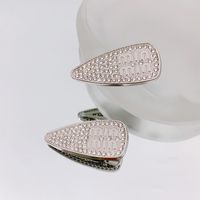 Elegant Simple Style Water Droplets Alloy Inlay Zircon Hair Clip main image 4
