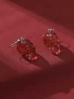 1 Pair Gothic Punk Butterfly Skull Three-dimensional Resin Drop Earrings main image 5