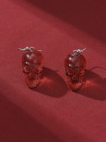 1 Pair Gothic Punk Butterfly Skull Three-dimensional Resin Drop Earrings main image 1