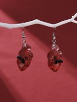 1 Pair Gothic Punk Butterfly Skull Three-dimensional Resin Drop Earrings main image 2