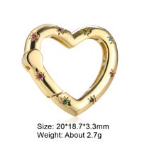 Classic Style Star Heart Shape Copper Plating Inlay Zircon 18k Gold Plated White Gold Plated Jewelry Accessories sku image 5