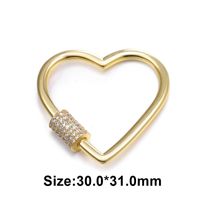 Classic Style Star Heart Shape Copper Plating Inlay Zircon 18k Gold Plated White Gold Plated Jewelry Accessories sku image 22